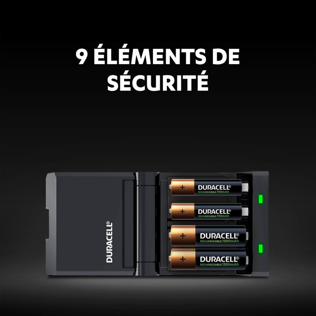 037199:Duracell chargeur Hi-Speed Value Charger, 2 AA en 2 AAA piles  inclus, sous blister